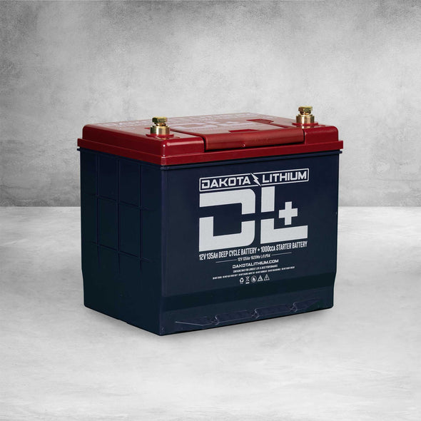 Dakota Lithium | 12v 135Ah Dual Purpose 1000CCA Starter Battery + Deep Cycle - Taps and Tackle Co.