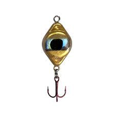 fish daddy lures Dirty Bomb Spoon, 1/16oz. / Gold / Green Blinking LED Size:Large Crankbait Rapala Giant Lure- Silver gift-guide-fathers-day Designed to target a