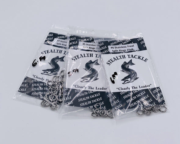 Stealth Tackle | Stainless Steel Split Rings (25 pk) - Taps and Tackle Co.