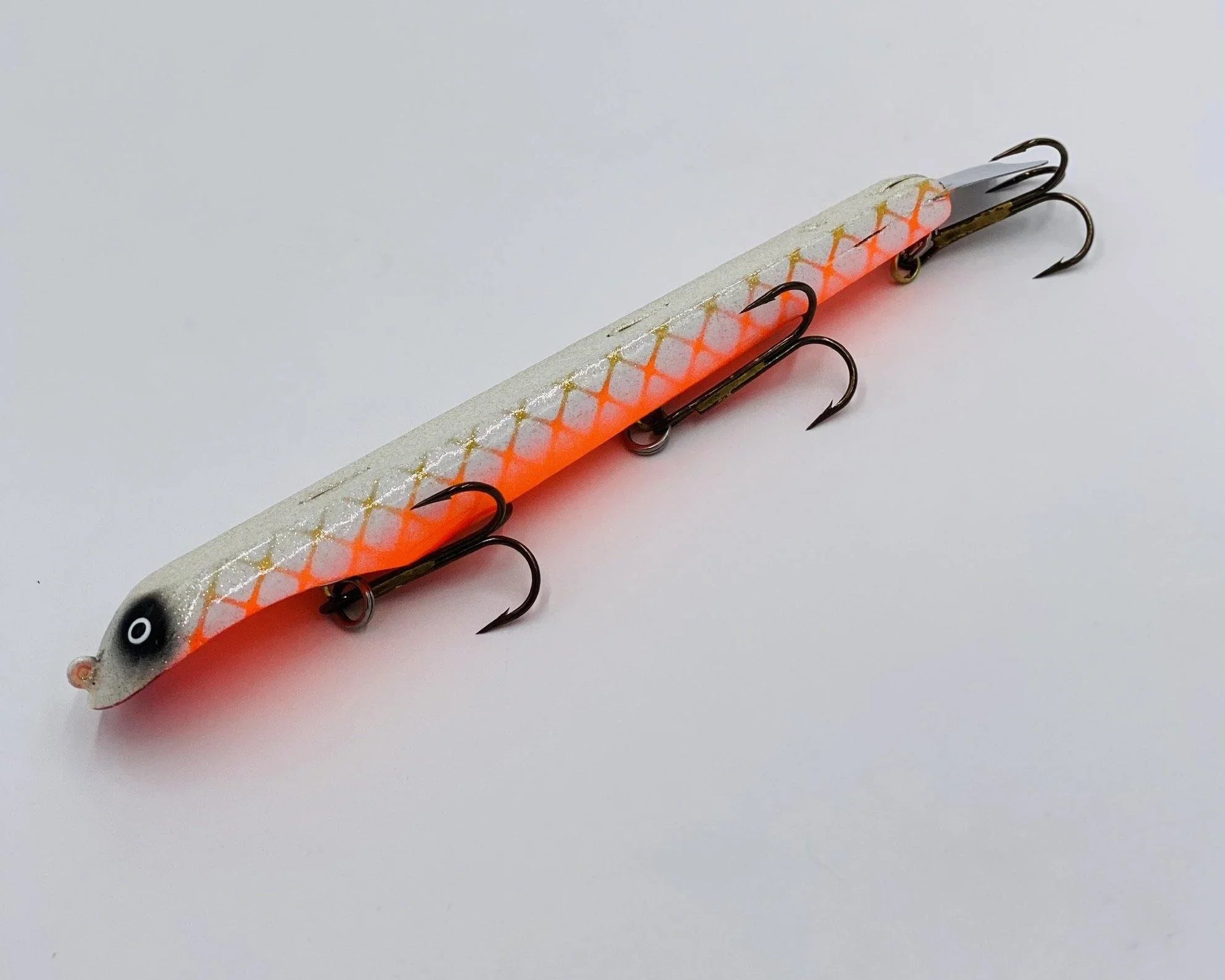 Leurre vintage Suick Thriller 9 Muskie pêche bois avec boite et notice Leurre vintage Suick Thriller 9 Muskie pêche bois avec boite et notice