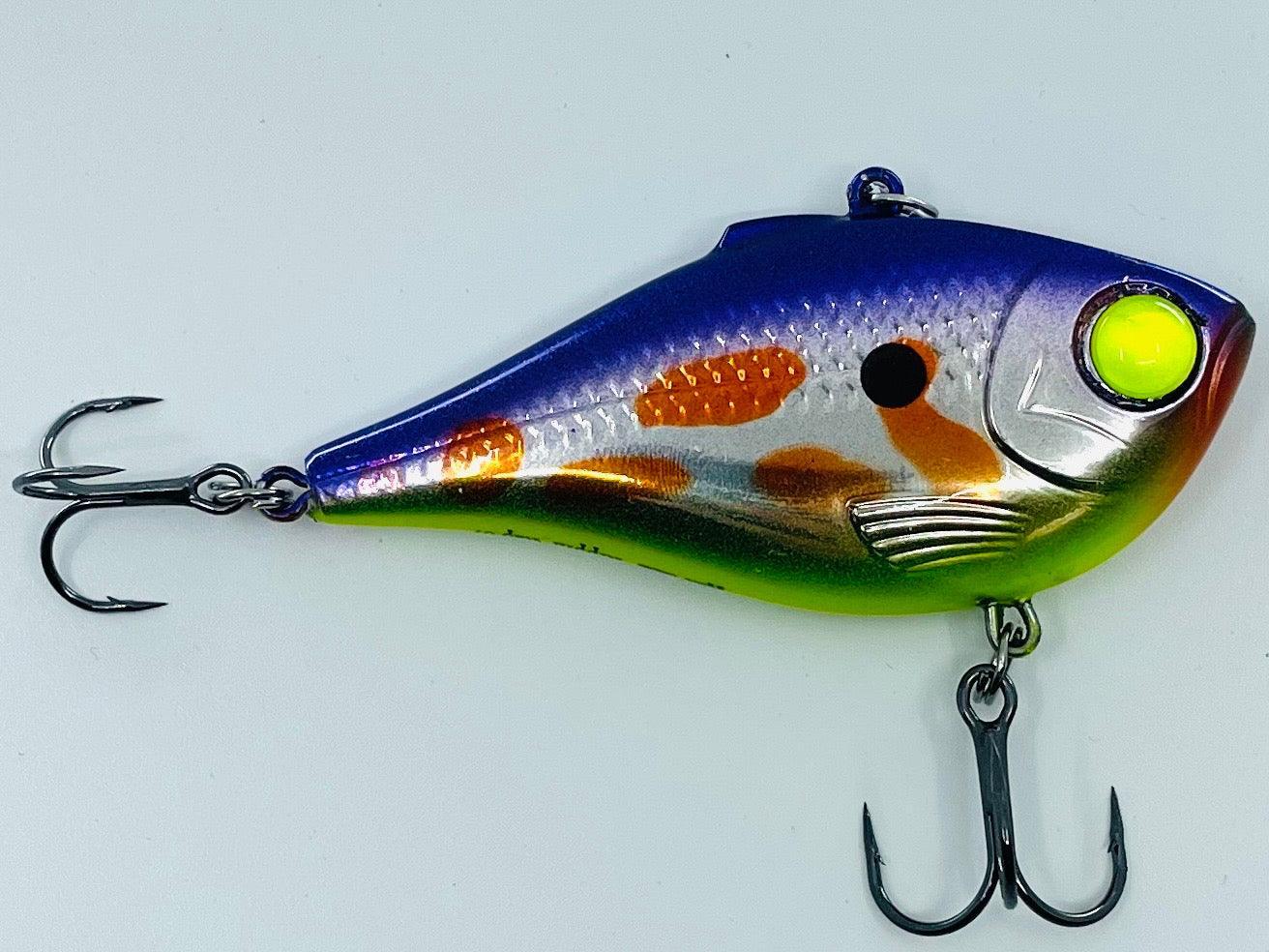 blue and orange lipless rapela fishing lure Rapala