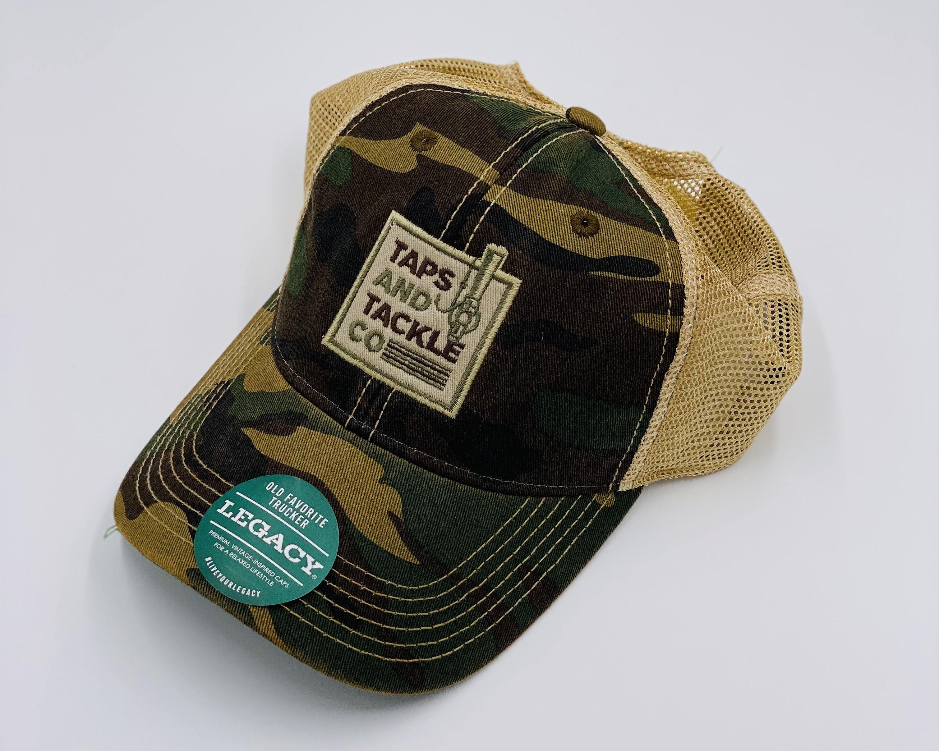 Hilton Head Fishing Hook Hat Cap Legacy 92 Relaced Twill